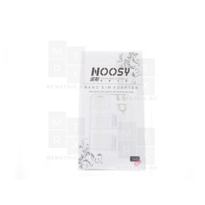Набор адаптеров NOOSY (SIM, NanoSIM, MicroSIM, Шило)