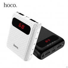 Внешний Аккумулятор (Power Bank) Hoco B20 10000 mAh (5,0V - 2A, 2USB, LCD) Белый