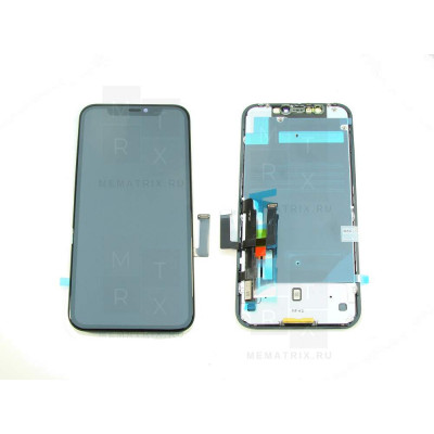iPhone 11 тачскрин + экран (модуль) черный премиум AA