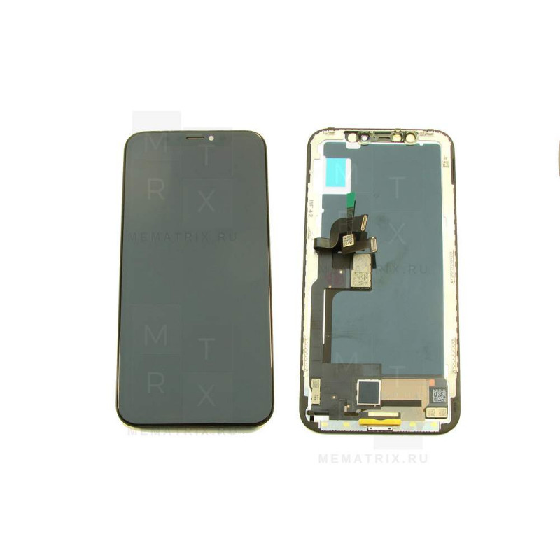 iPhone X тачскрин + экран модуль черный (Hard OLED) премиум AA