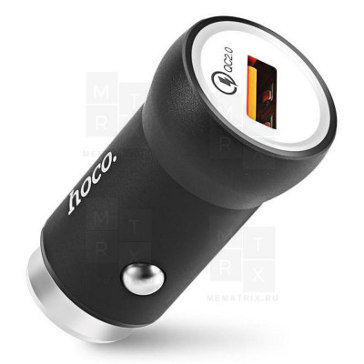Автомобильное зарядное устройство USB Hoco Z4 (быстрая зарядка, QC 2.0) черное