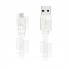 Кабель USB - Type-C Hoco X5 (плоский) Белый