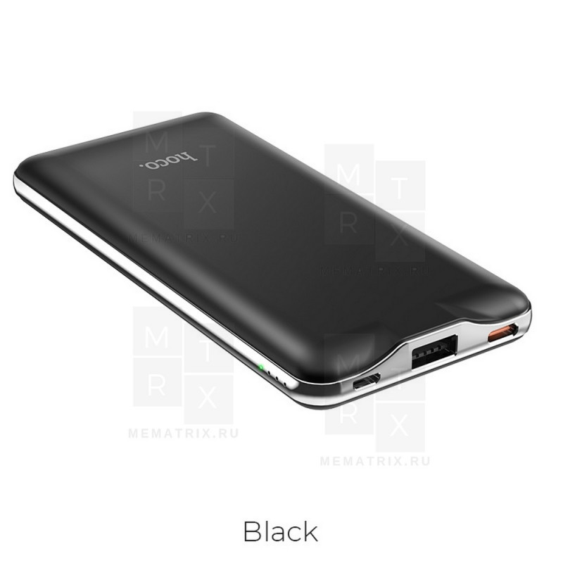 Внешний портативный аккумулятор (Power Bank) Hoco J39 10000 mAh (5,0V - 2A, USB, Type-C) Черный