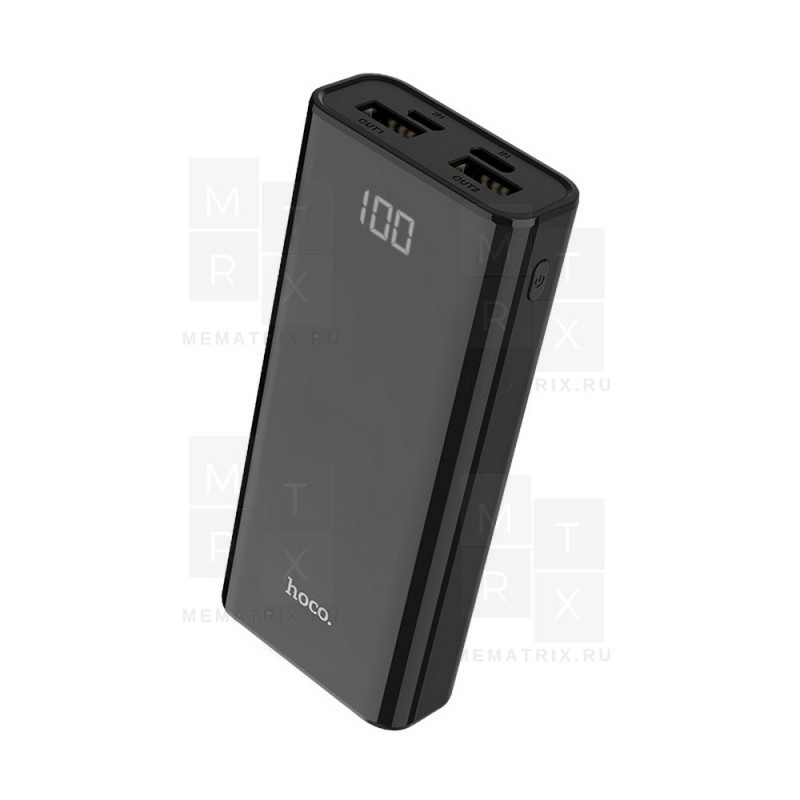 Внешний Аккумулятор (Power Bank) Hoco J45 10000 mAh (5,0V - 2A, 2USB, LCD) Черный