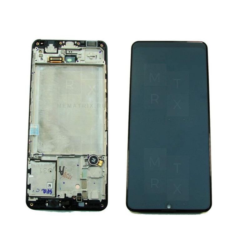 Samsung A31 (A315F) тачскрин + экран (модуль) черный OR с рамкой