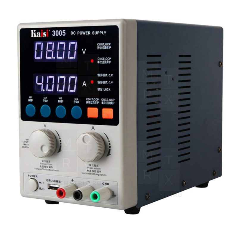 Источник питания цифровой Kaisi UD 3005 (30V, 5A, режим стабилизации тока)