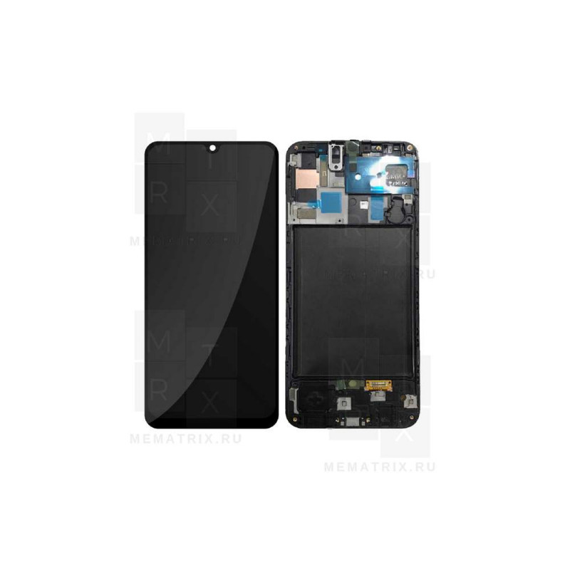 Samsung A50 (A505F) тачскрин + экран (модуль) черный OR в рамке