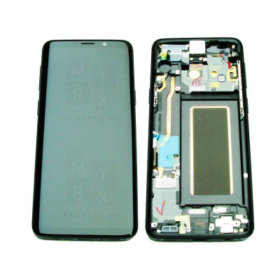 Samsung Galaxy S9 (G960F) тачскрин + экран (модуль) черный оригинал