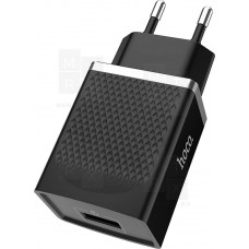 Сетевое зарядное устройство USB Hoco C42A (3A,быстрая зарядка QC 3.0) черная