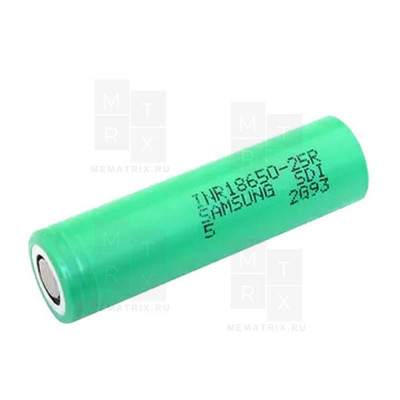 Аккумулятор Samsung INR18650-25R 3.7V 2500 mAh (высокотоковая)