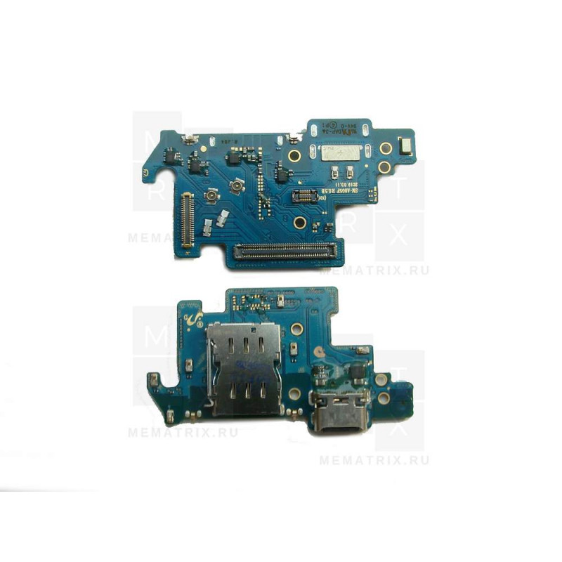 Нижняя плата (шлейф), разъем зарядки для Samsung A805F (A80) коннектор SIM, микрофон