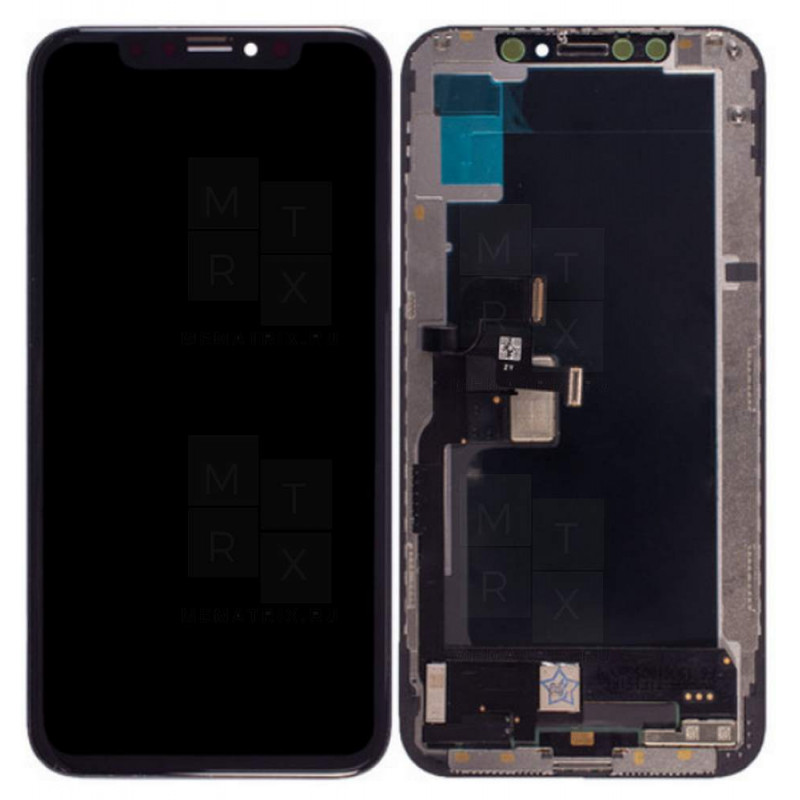 iPhone Xs тачскрин + экран (модуль) черный (Hard OLED) Стандарт GX