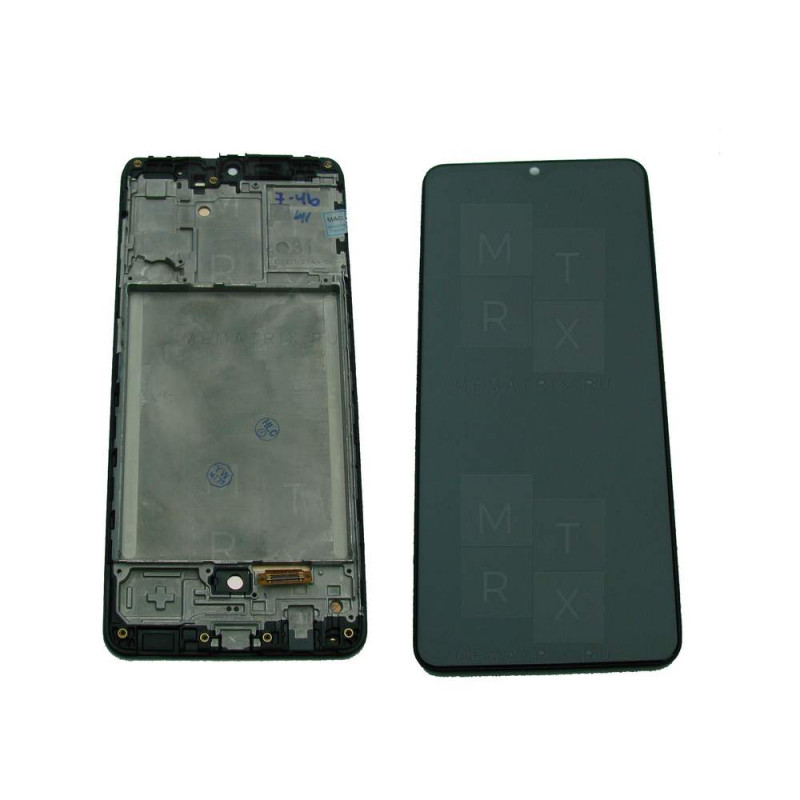 Samsung Galaxy A31 (A315F) тачскрин + экран (модуль) черный копия Amoled с рамкой