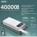 Внешний портативный аккумулятор (Power Bank) Remax RPP-113 40000 mAh (2A, MicroUSB, Type-C, Lightning) Белый
