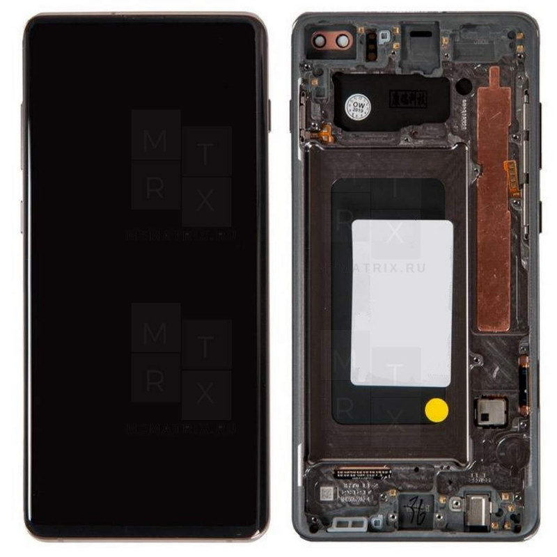 Samsung S10+ (G975F) тачскрин + экран (модуль) черный OR