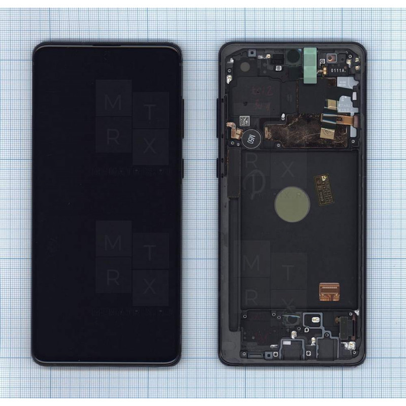 Samsung Note 10 Lite (N770F) тачскрин + экран (модуль) черный OR
