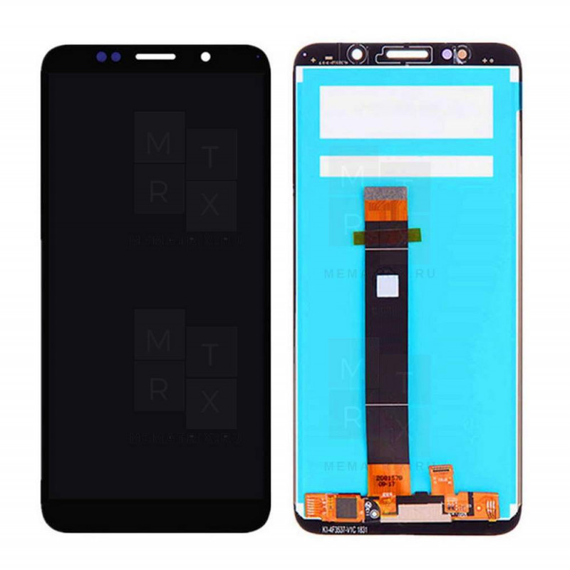Huawei Honor 7A, Honor 7S, Y5 2018 тачскрин + экран (модуль) черный Премиум