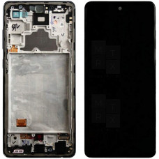 Samsung A72 (A725F) тачскрин + экран (модуль) черный OR с рамкой