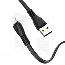 Кабель USB - Lightning (для iPhone) Hoco X40 (плоский) Черный