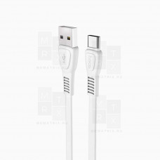 Кабель USB - Type-C Hoco X40 (плоский) Белый