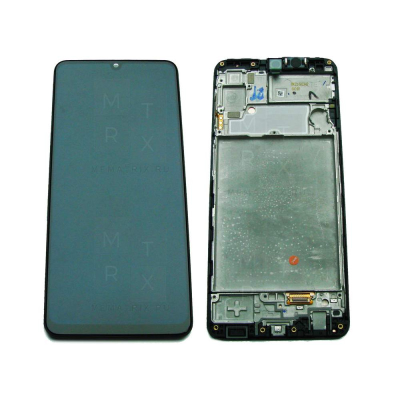 Samsung A22 4G (A225F) тачскрин + экран (модуль) черный OR с рамкой