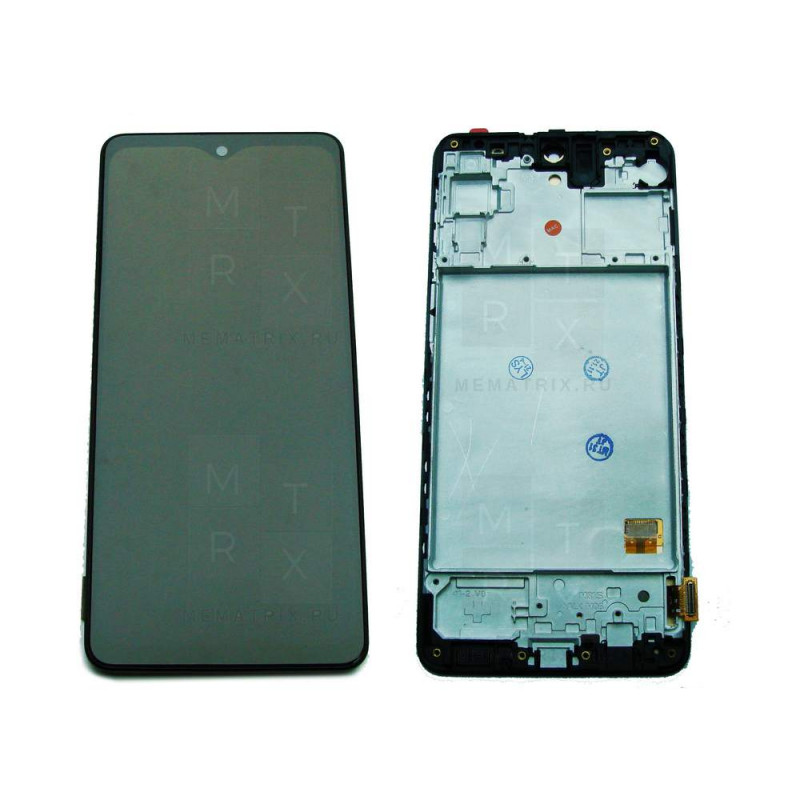 Samsung M31s (M317F) тачскрин + экран (модуль) черный OLED с рамкой