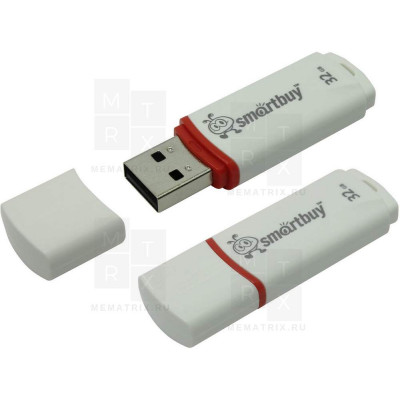 USB-флеш 32GB Smartbuy Crown Белый