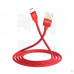 Кабель USB - Lightning (для iPhone) Hoco U55 (оплетка нейлон, 1.2 м.) Красный