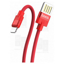 Кабель USB - Lightning (для iPhone) Hoco U55 (оплетка нейлон, 1.2 м.) Красный