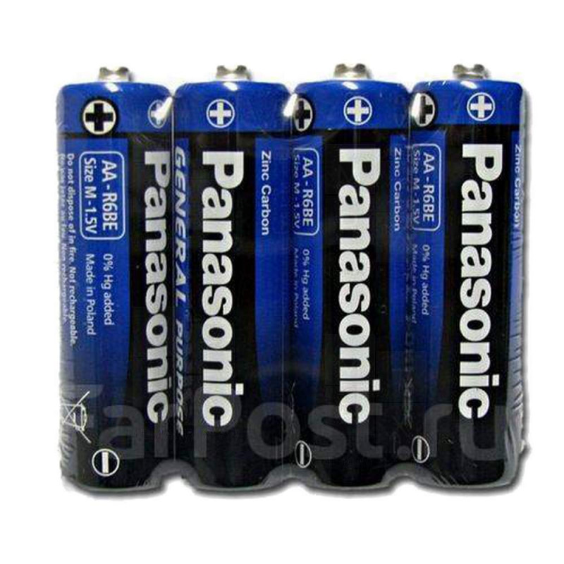 Батарейка PANASONIC  R  6 BER/4P Gen. Purpose (60)