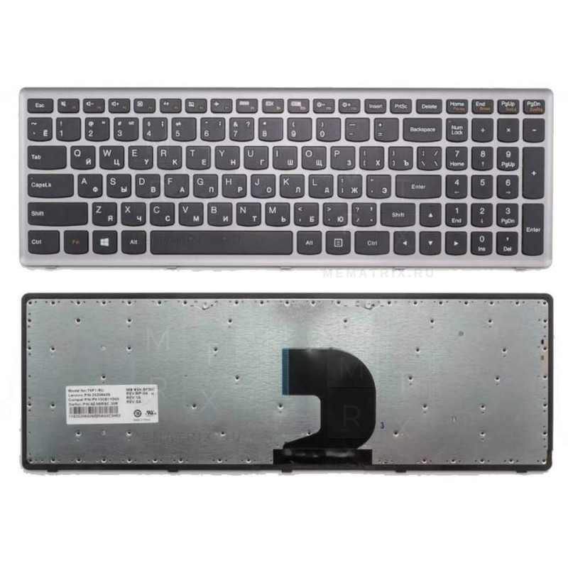 Клавиатура для ноутбука Lenovo P500, Z500 черная