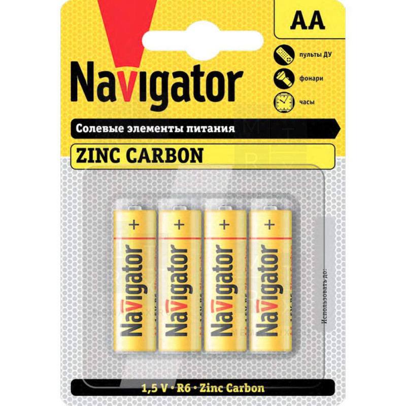 Батарейка NAVIGATOR 94 757 R3-SH4 (60, 600) (Солевые)