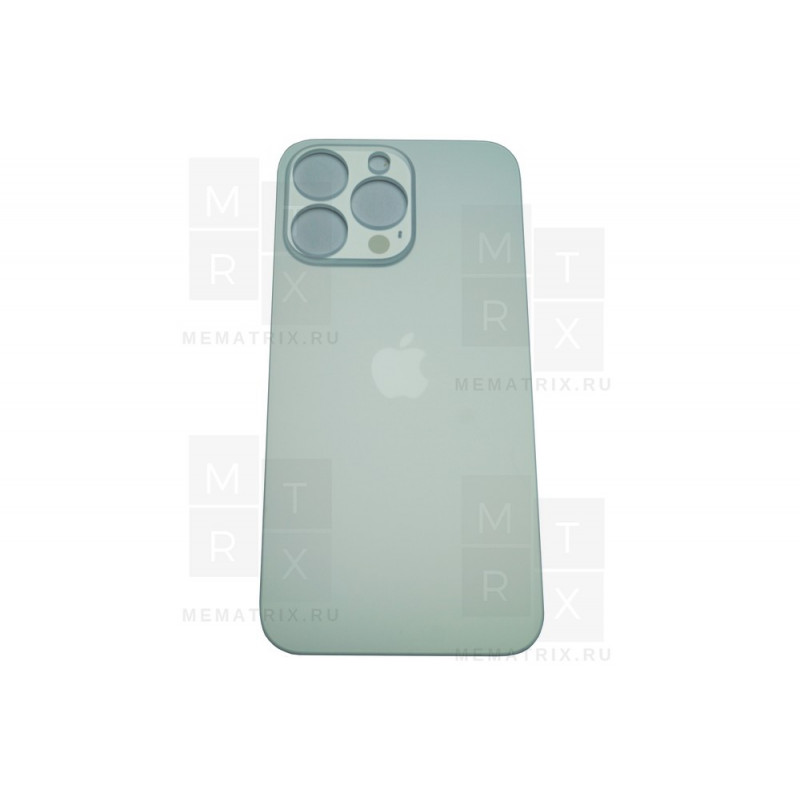 Задняя крышка iPhone 13 Pro silver (белый) с широким отверстием склеенное