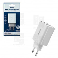 Сетевое зарядное устройство USB Proda PD-A28 (12W, 2 порта) Белый