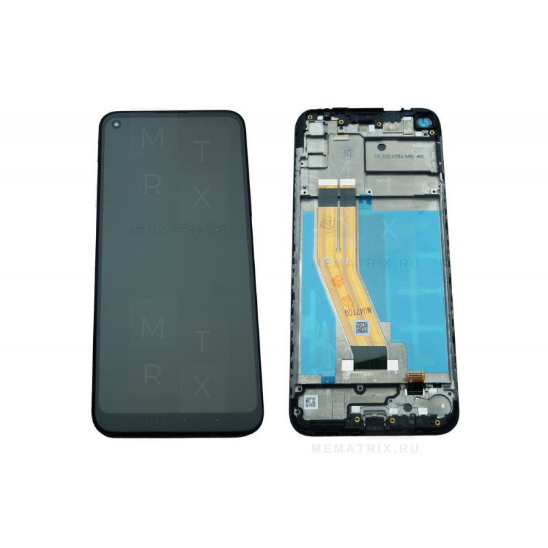 Samsung Galaxy M11 (M115F) тачскрин + экран (модуль) черный OR с рамкой Ref
