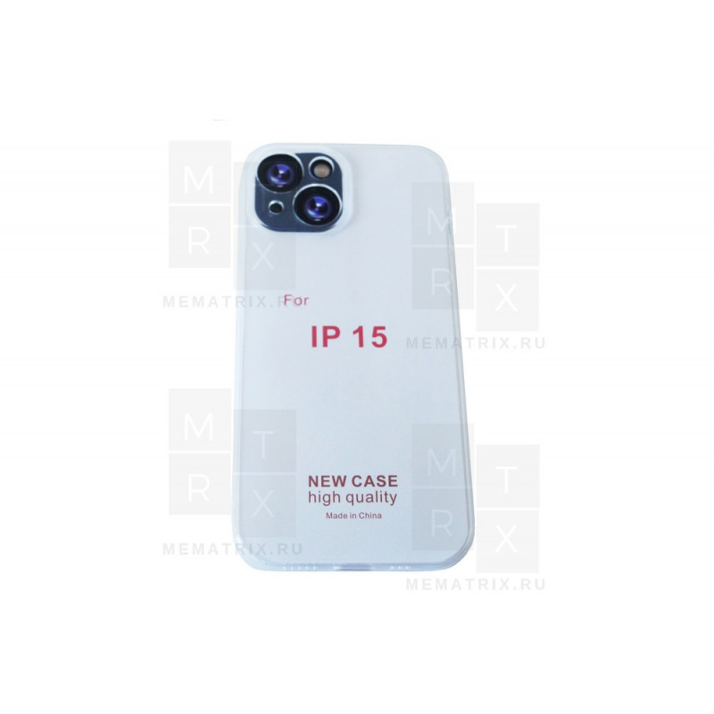 Чехол-накладка для iPhone 15 (с защитой камеры) Прозрачный