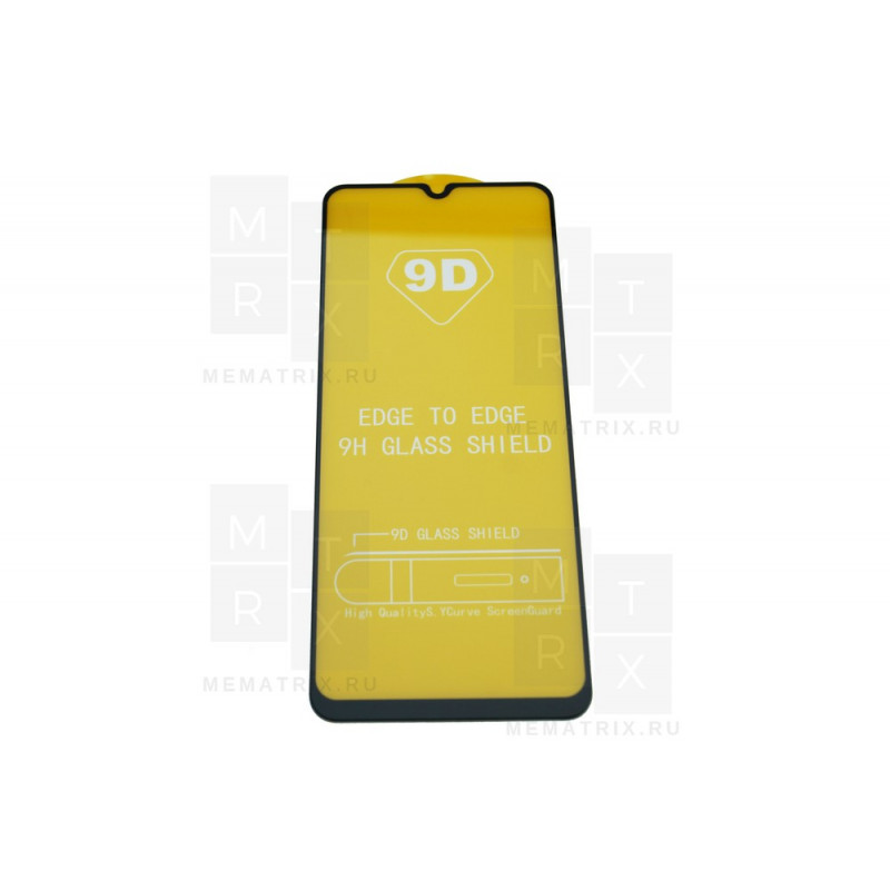 Защитное стекло (Полное покрытие) для Xiaomi Redmi 10C, 12C, Poco C40, C55 Черное