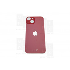 Задняя крышка iPhone 14 red (красная) с увеличенным вырезом под камеру