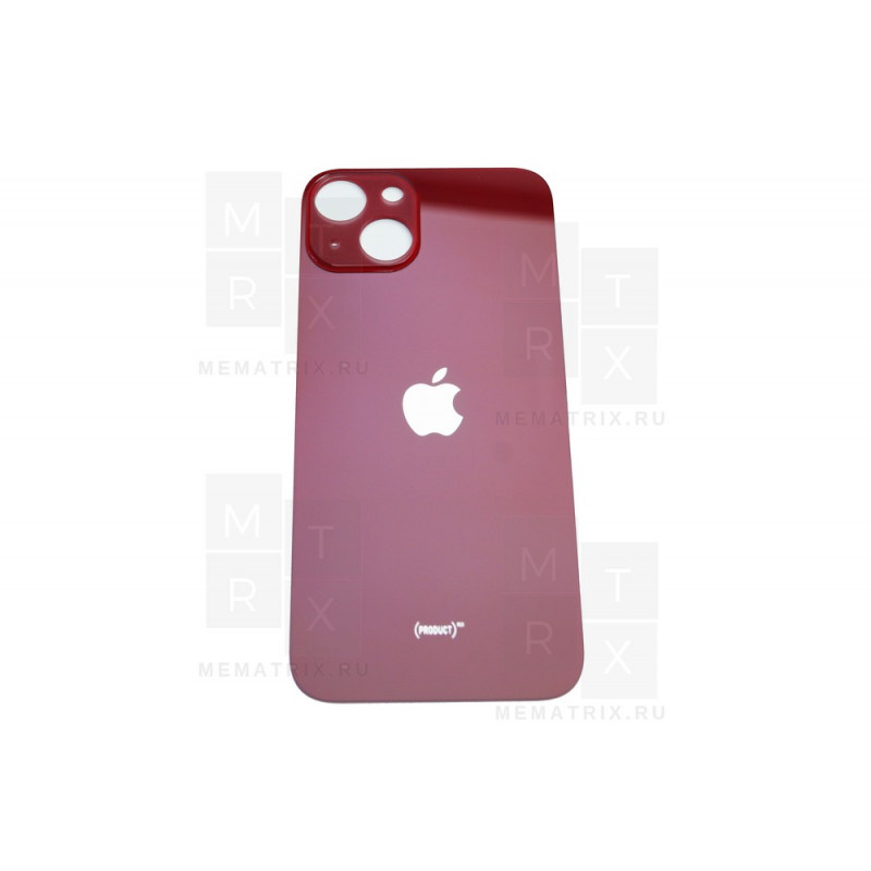 Задняя крышка iPhone 13 red (красная) с широким отверстием склеенное