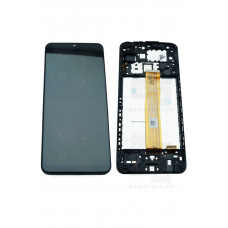 Samsung A12 (A125) тачскрин + экран (модуль) черный с рамкой