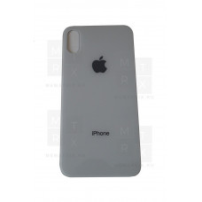 Задняя крышка iPhone XS silver (белая) с широким отверстием