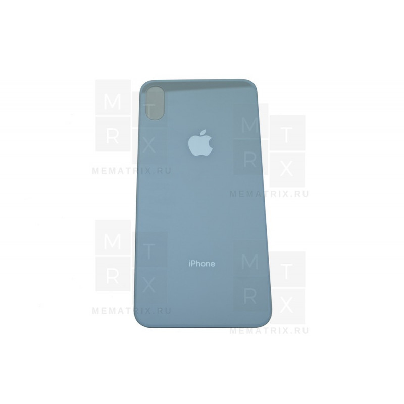 Задняя крышка iPhone XS Max silver (белый) с широким отверстием
