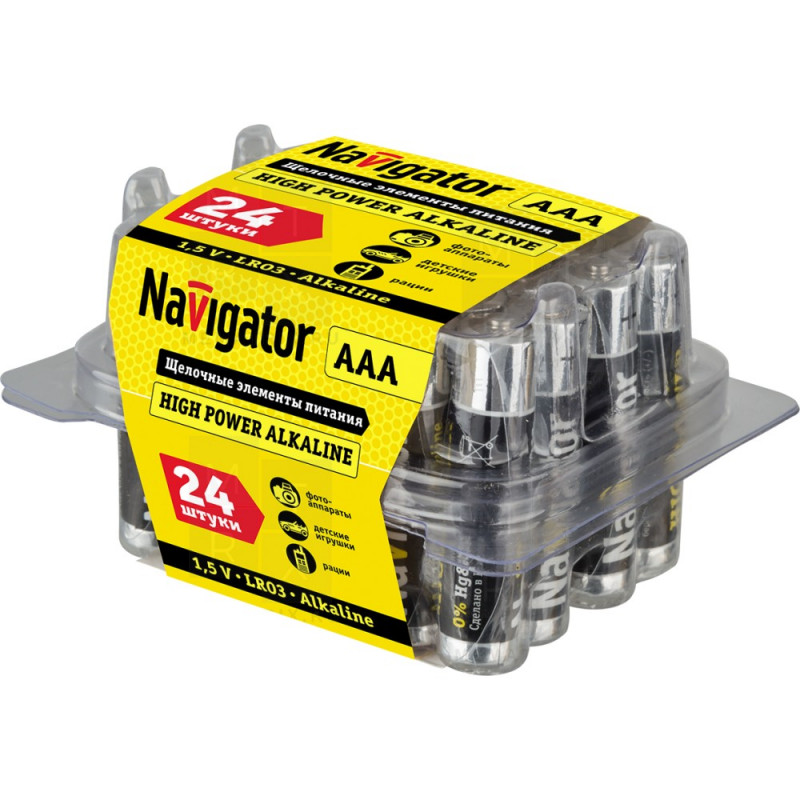 Батарейка Navigator AAA NBT-NE-LR03-BOX24