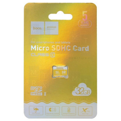 Карта памяти MicroSDHC 32GB Class 10 Hoco без адаптера