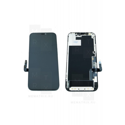Iphone 12, 12 Pro тачскрин + экран (модуль) черный (Hard Oled)