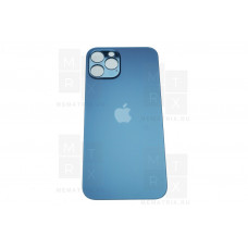 Задняя крышка iPhone 12 Pro pacific blue (Тихоокеанский синий) с увеличенным вырезом под камеру  Премиум AA