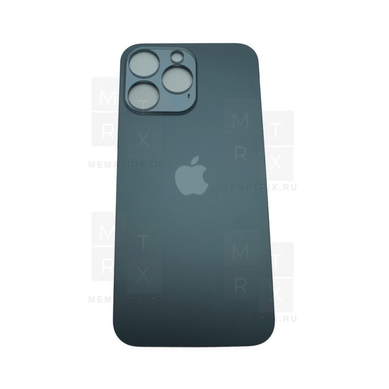 Задняя крышка iPhone 14 Pro Max space-black (черная) с увеличенным вырезом под камеру