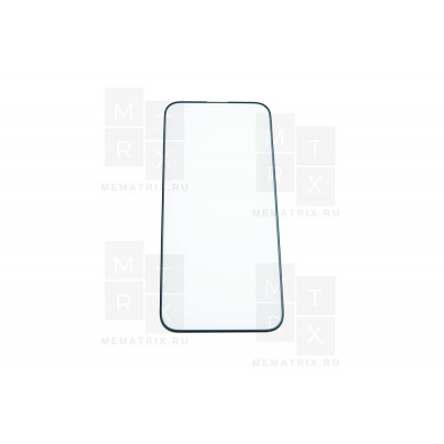 Защитное стекло (Матовое) для iPhone 15 Plus Черный (Закалённое, полное покрытие)
