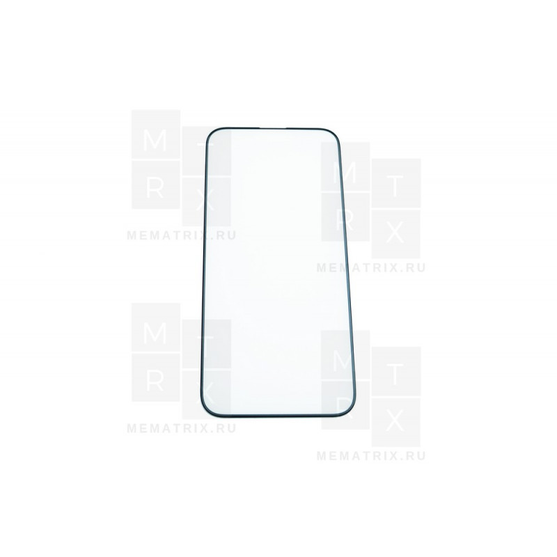 Защитное стекло (Матовое) для iPhone 15 Plus Черный (Закалённое, полное покрытие)