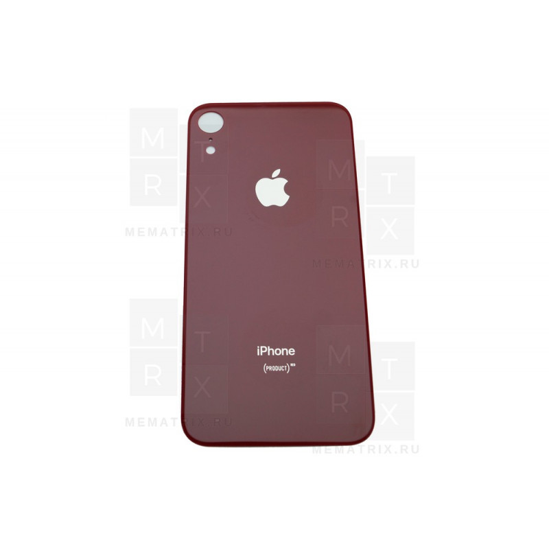 Задняя крышка iPhone Xr red (красный) с увеличенным вырезом под камеру